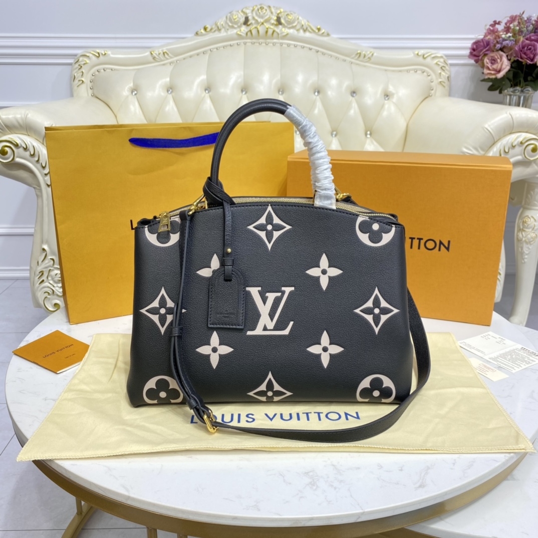 Louis Vuitton GRAND PALAIS Tote Bag M45842 Black/Beige